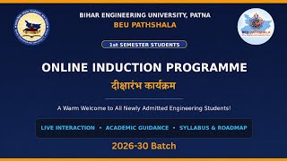 BEU Patna Online Induction Programme 2026 | 1st Semester Students | Complete Details