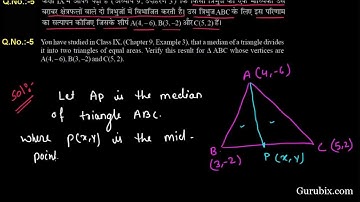Hindi : Ex 7.3 : Q.5 : You have studied in Class IX, (Ch 9, Expl 3)...Ch 7 | Math for Class X CBSE