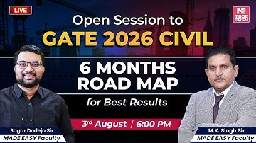 GATE 2026 Civil | 6-Months Strategy by India’s Best GATE Mentors | Must-Watch Roadmap!