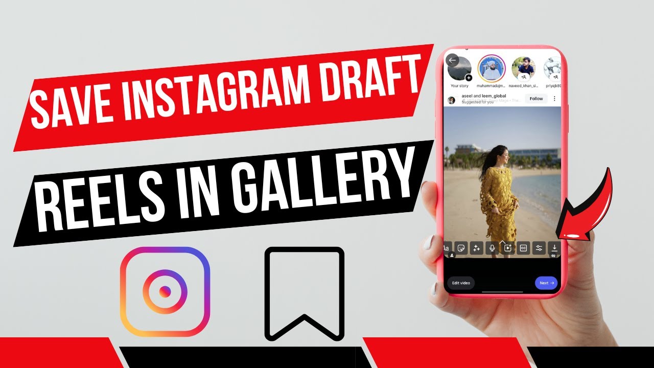 How to save instagram draft reels in gallery