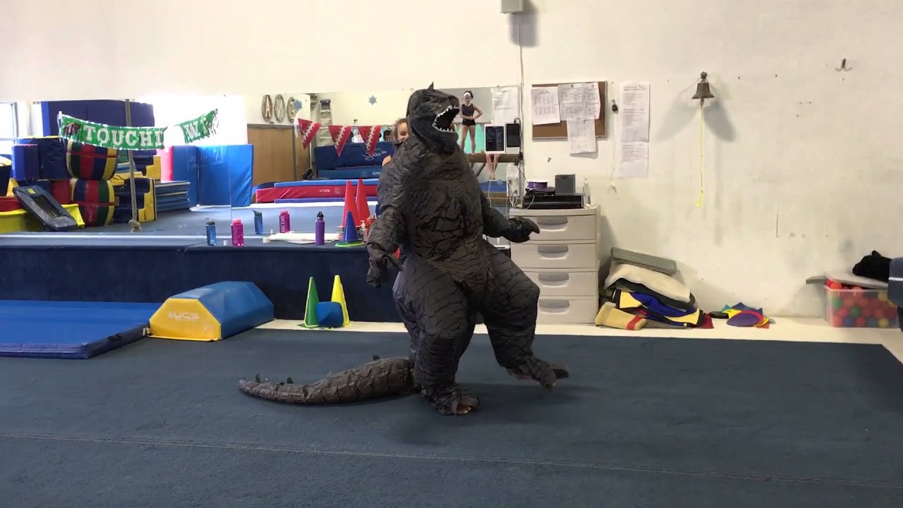 Godzilla comes to ENA and does a Floor Routine - YouTube