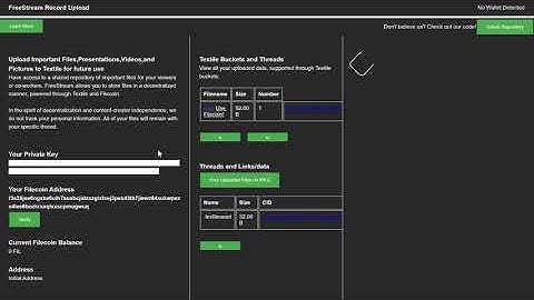 FreeStream Record Upload: A way to upload files to IPFS using Textile