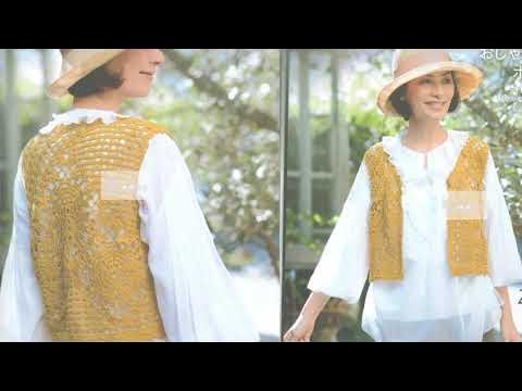 Интересный жилет из 2х узоров. Квадратный мотив для жилета - YouTube