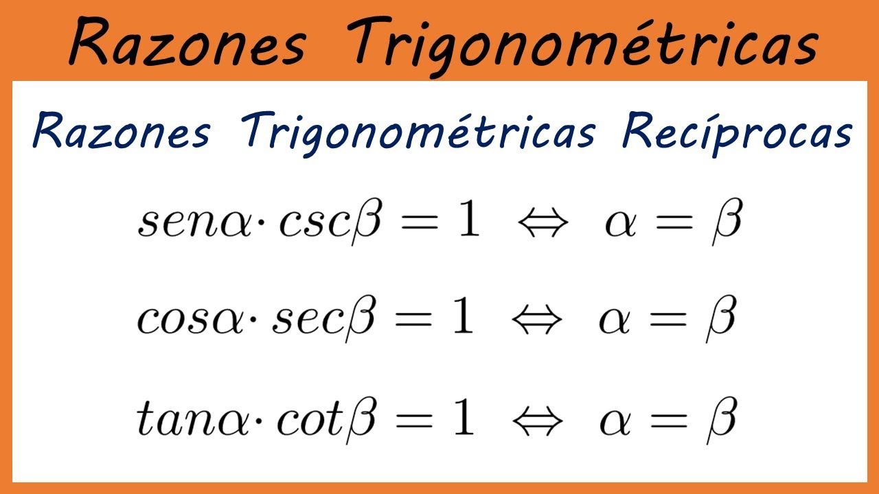RAZONES TRIGONOMÉTRICAS RECÍPROCAS || 4 EJERCICIOS || RT DE ÁNGULOS