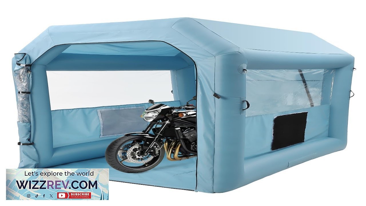 Garvee Inflatable Paint Booth 10x8x8 FT Portable Spray Shelter with 480W Blower