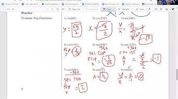 Honors Pre-Calculus - 6.3 Part 2 notes. Trigonometric functions of angles