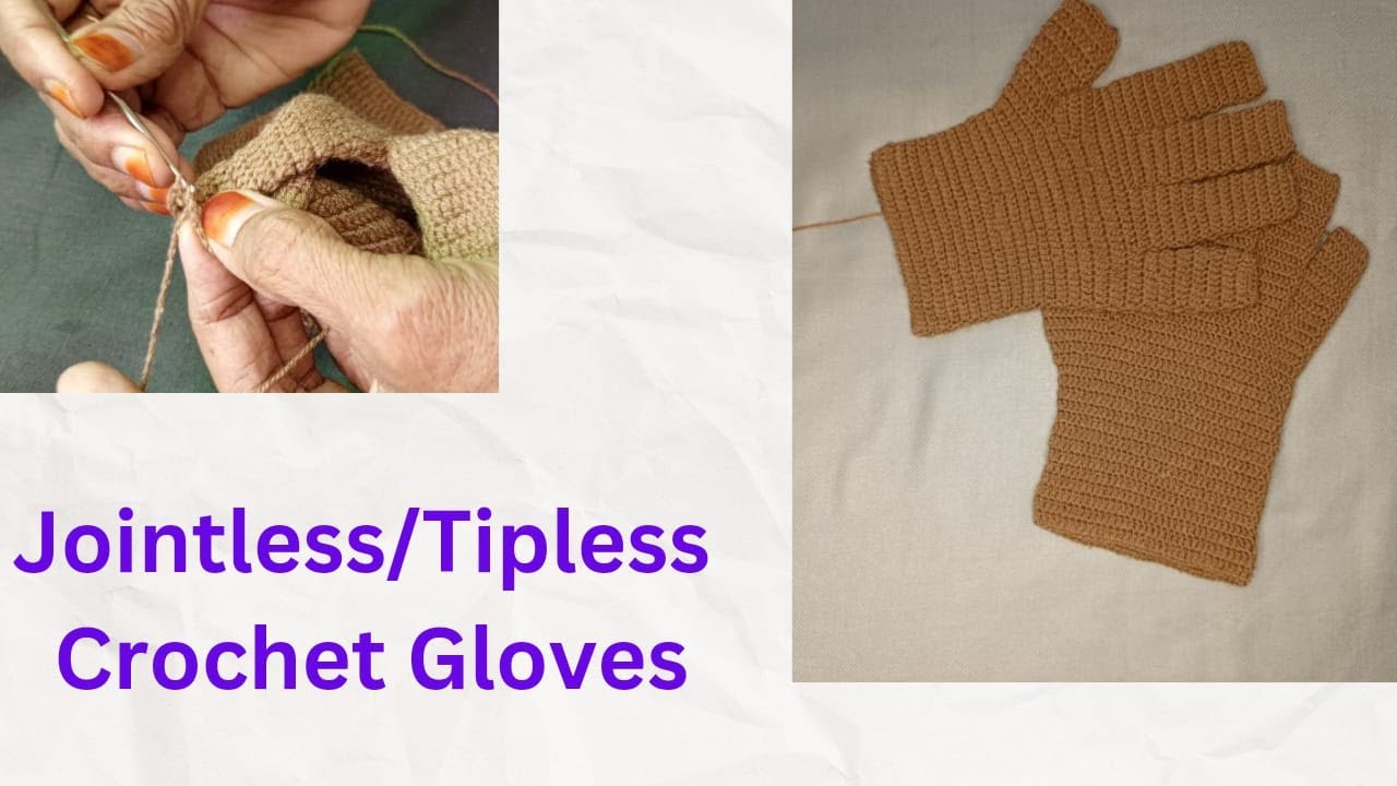 Crochet gloves with half finger easy crochet gloves for beginners