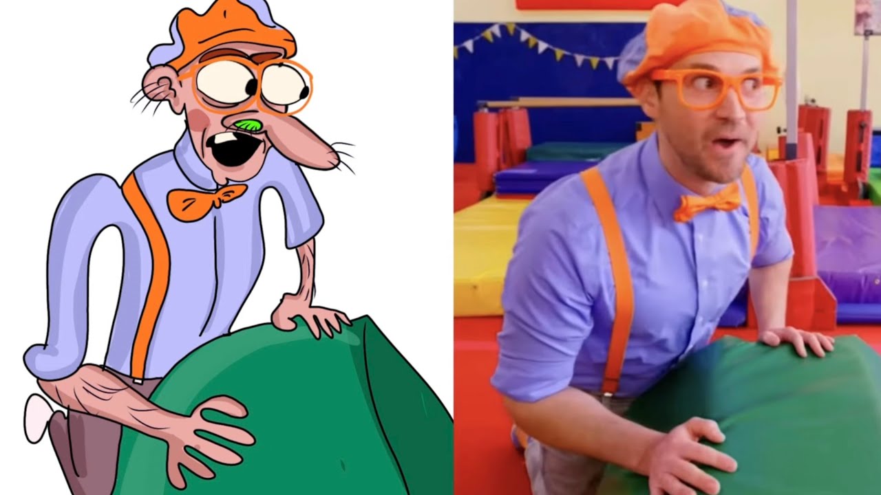 Blippi Drawing Meme 💪😂 | Funny Blippi Gymnastics