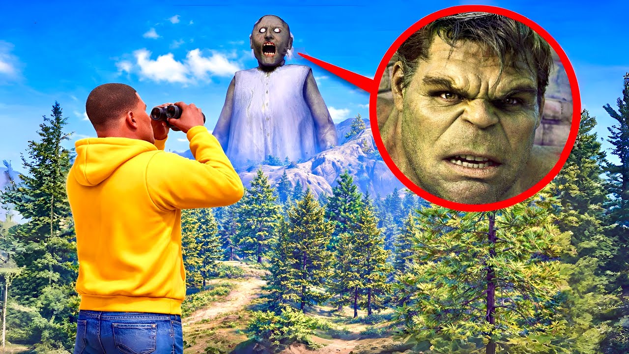 GTA V : Granny is BACK! Franklin & Hulk Escape Horror Night in GTA 5 Telugu 😱