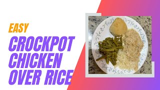 Easy Crockpot Chicken Over Rice And Chess Bars