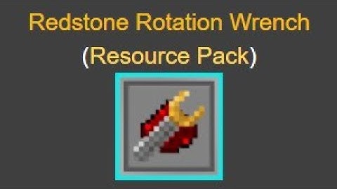 Minecraft 1.13  Redstone Rotation Wrench Datapack Updates