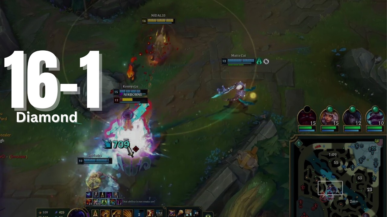 16/1/13 Diamond Nidalee Jungle — Full Game Carry