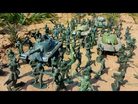 Army Men Big Green Army Vs Tan Army Epic Battle Plastic Army Men Stopmotion 