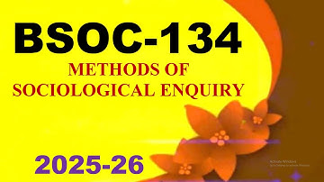 IGNOU BSOC-134 Solved Assignment English Medium 2025-26 For July 2025 and January 2026 Session