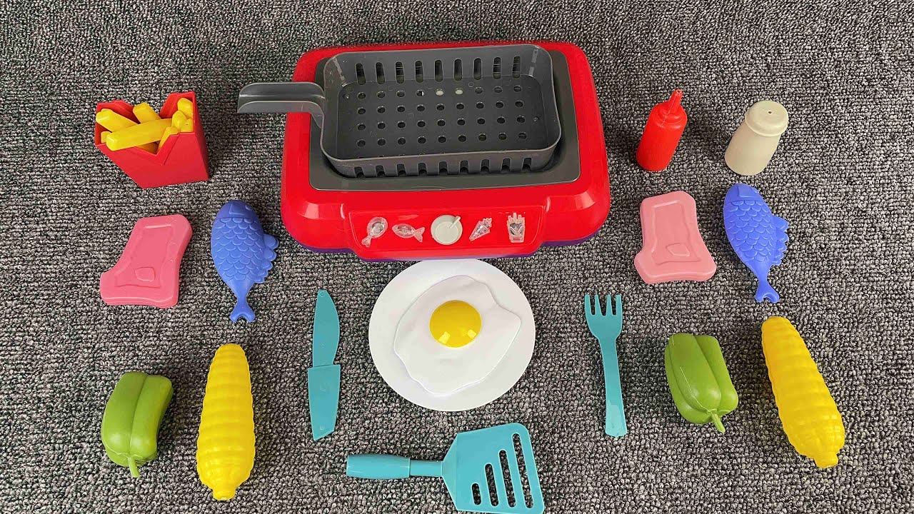 7 Minutes of Satisfaction Unboxing Color Changing Food Fryer Toy Set ASMR | Toy Review