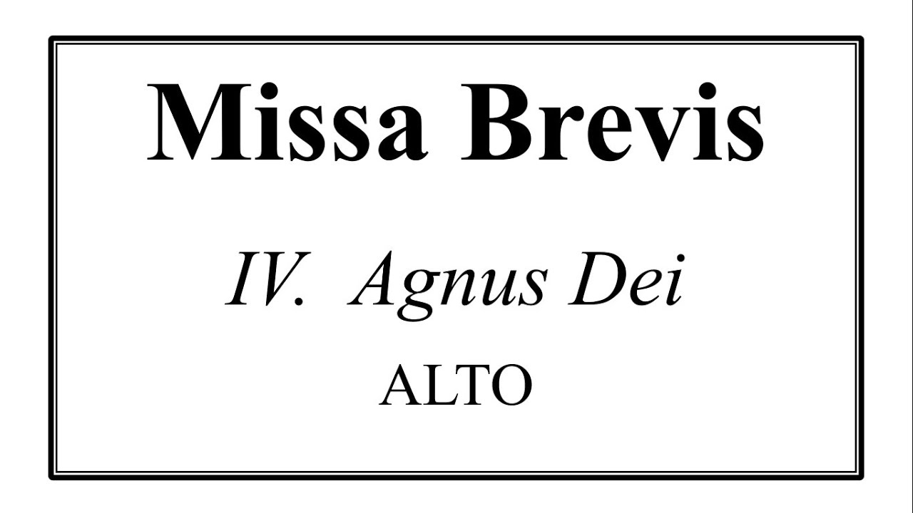 Agnus Dei (ALTO) - Martin Gaskell