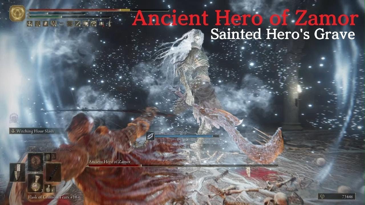 Ancient Hero of Zamor vs. Sword of Night | Sainted Hero's Grave Boss - Elden Ring
