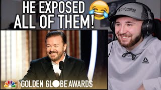 American Reacts to Ricky Gervais' Monologue - 2020 Golden Globes
