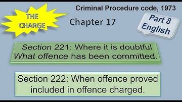 Section-221 & 222 Of Criminal Procedure Code 1973 Explained in Detail