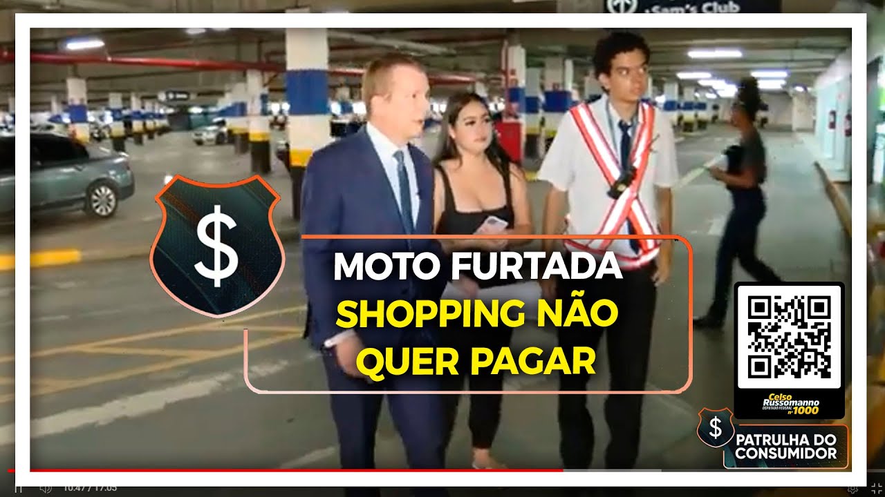 MOTO FURTADA - SHOPPING NÃO QUER PAGAR
