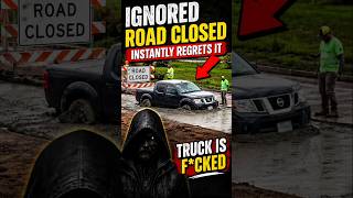 Wisconsin Driver Ignores ROAD CLOSED Sign… Instantly Regrets It