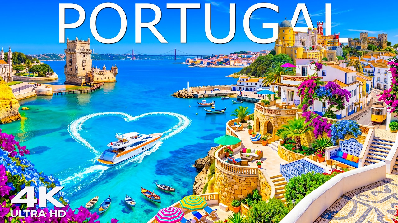 Portugal 4K 🇵🇹 | Stunning Coastlines, Golden Beaches & Timeless European Beauty