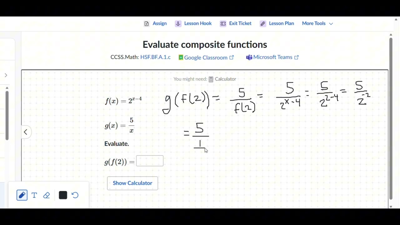 Evaluate Composite Functions Example 1