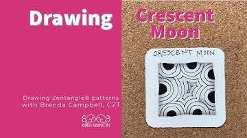 Zentangle ® Patterns | Angel Whispers Art | Crescent Moon