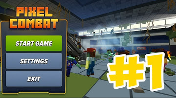 #1 Pixel Combat : Zombie Strike Gameplay Walkthrough - Tutorial, Level 1 Church (Android/IOS)