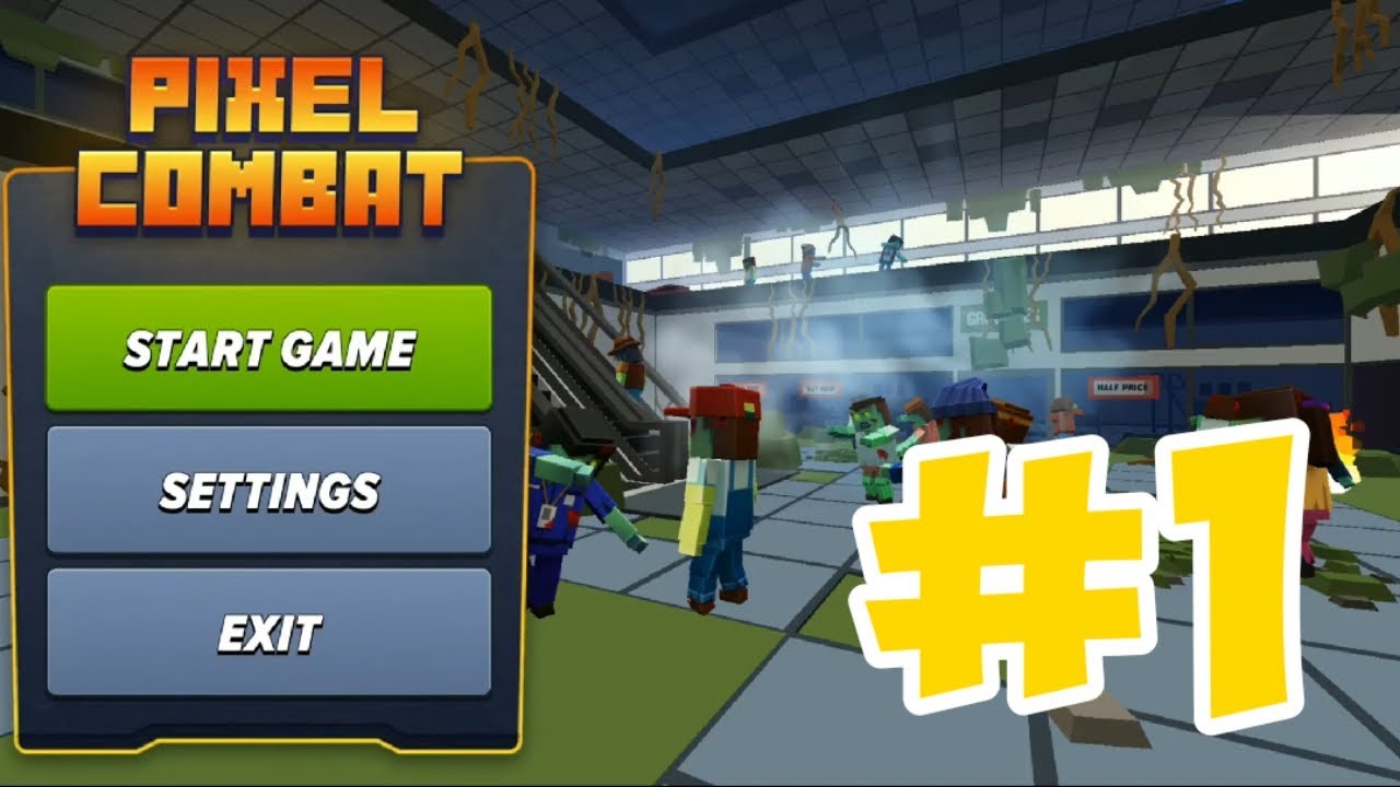 #1 Pixel Combat : Zombie Strike Gameplay Walkthrough - Tutorial, Level 1 Church (Android/IOS)