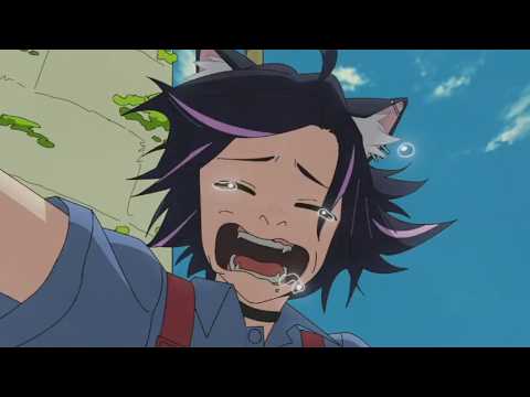 Hameneko gets kicked off the ledge - Chainsmoker Cat anime