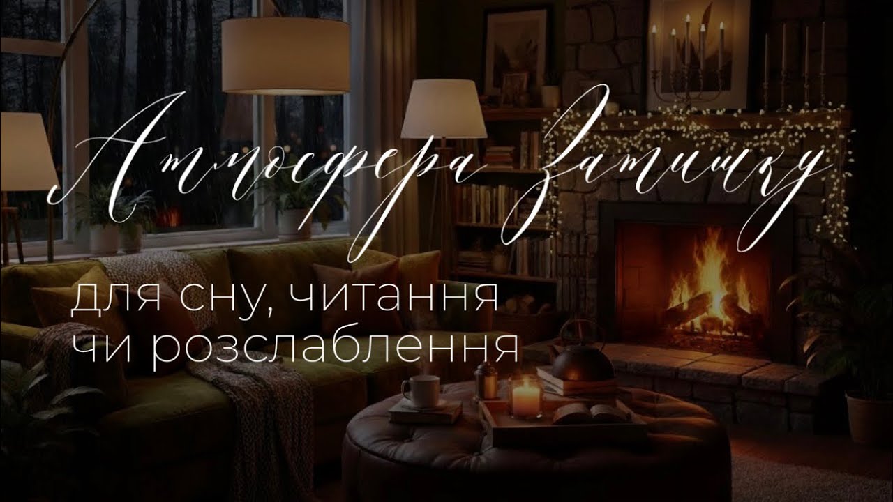 Дощ та Вогонь | Затишна атмосфера для сну, читання чи творчості | камін у вітальні | Шлях Шукача