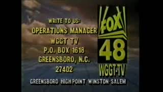 June 1993 WGGT Channel 48 now WMYV June 1993 WGGT Channel 48 now WMYV