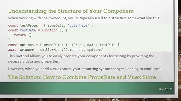 How to Mount a Nuxt Component with Store and PropsData in Jest Testing