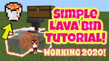 Minecraft 1.14 Easy Lava Bin Tutorial Bedrock
