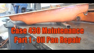 #88 Case 430 Maintenance Part 1 - Oil Pan Repair
