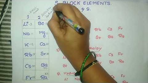 periodic trends explaination-s block elements-easy way part 1