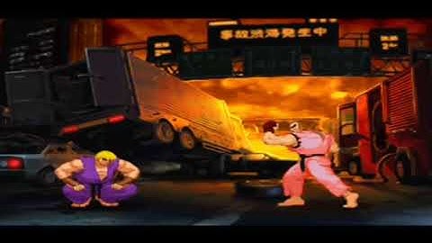 Capcom Vs SNK Ps1 Ken & Guile gameplay Walkthrough