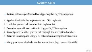 CS350: Operating Systems - Lecture 6: System Calls and Interrupts