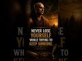 The worst loss is losing yourself for someone else. #chanakya #selfworth #mindset #wisdom #shorts