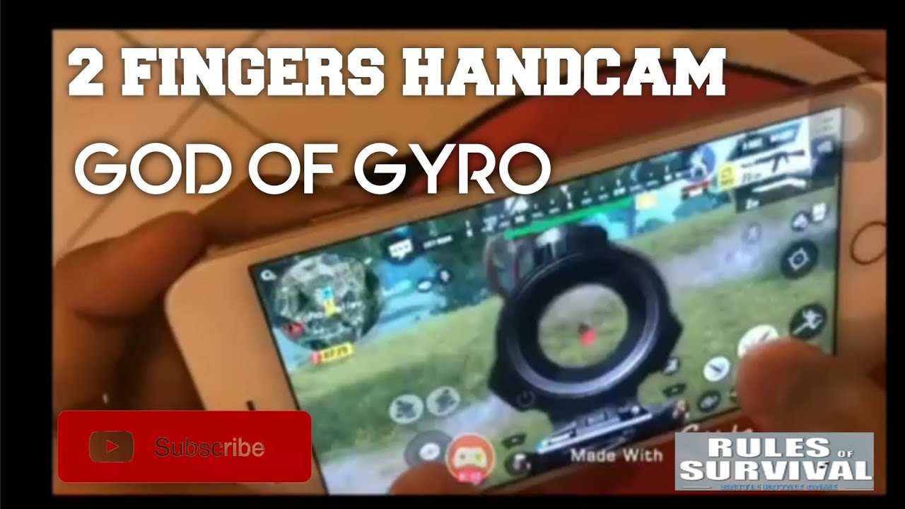 ROS : handcam using 2 fingers // how to play gyro so pro// MORAD👑