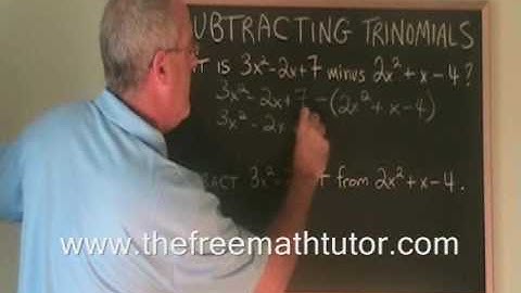 Subtracting 2 Trinomials