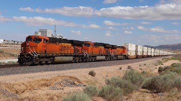 Freight Trains Needles & Cajon Sub Compilation 162 Manifest Double Stack Auto Rack bnsf