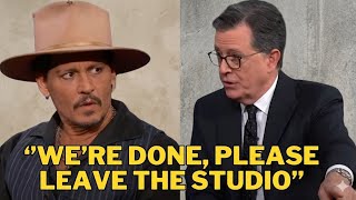 Johnny Depp DESTROYS Stephen Colbert in Explosive Live Interview Meltdown