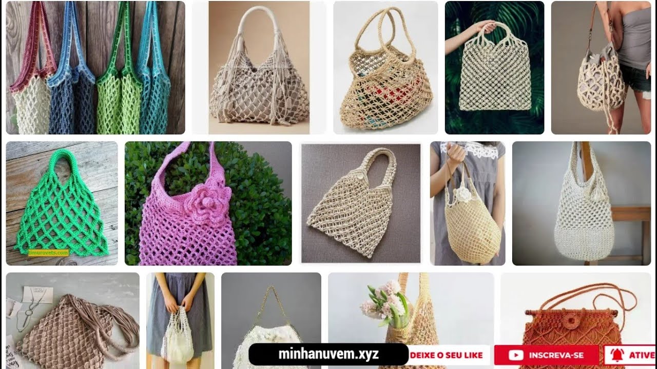 Bolsa de Crochê com Barbante - 397 Modelos Lindos Para se Inspirar