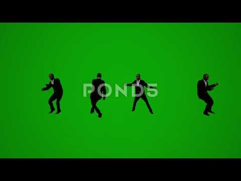 Green screen background Black Business Man Green Screen Walk Talking Sitting Dance