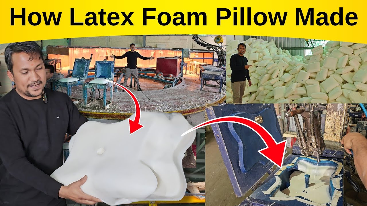 How Latex Foam Pillow Made in Factory? Butterfly Pillow Manufacturing Process!