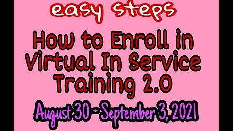 How to enrol in DepEd Virtual In Service Training #vinset2021