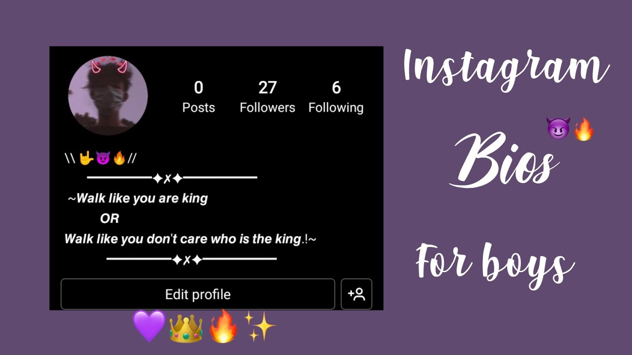 Attitude bios for boys Instagram bios ideas for boys Instagram bios ideas