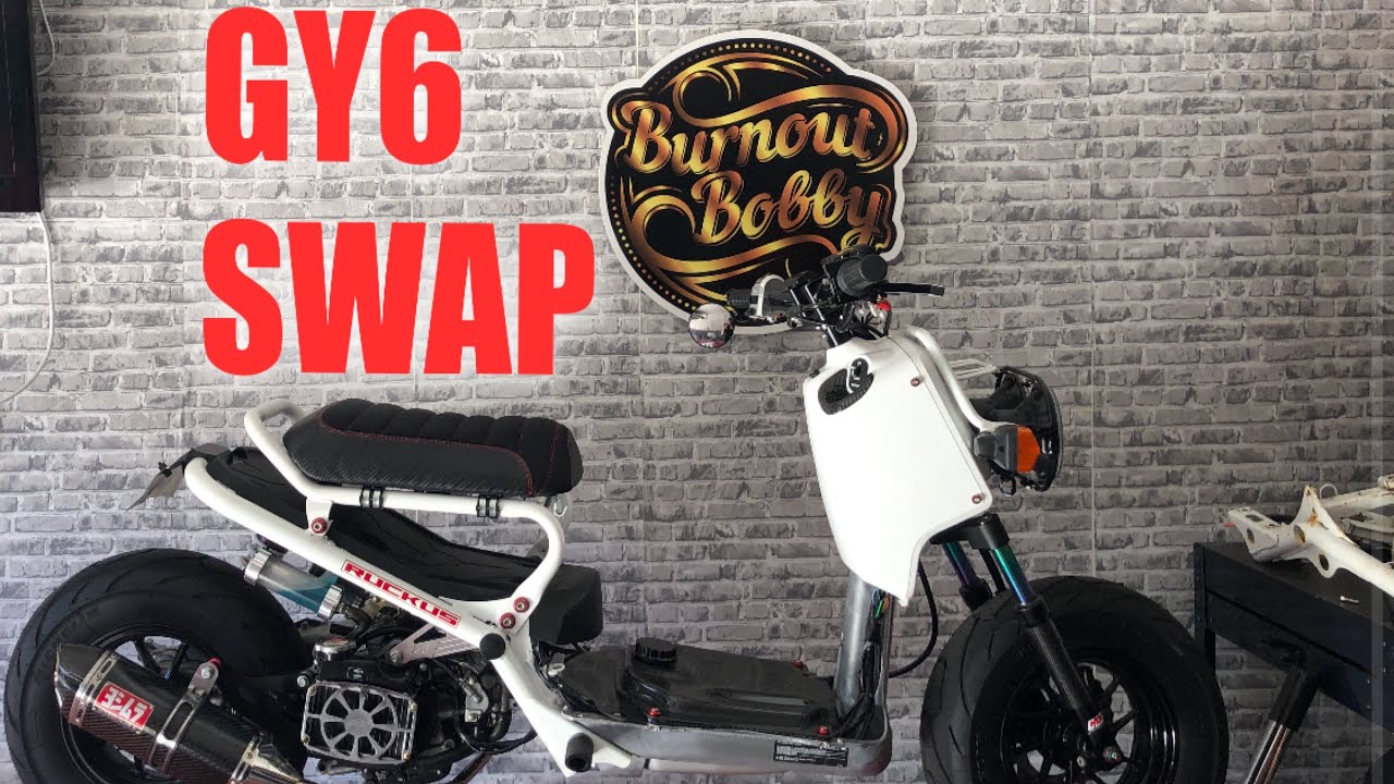 LET THE GY6 SWAP BEGIN -Honda Ruckus- - YouTube